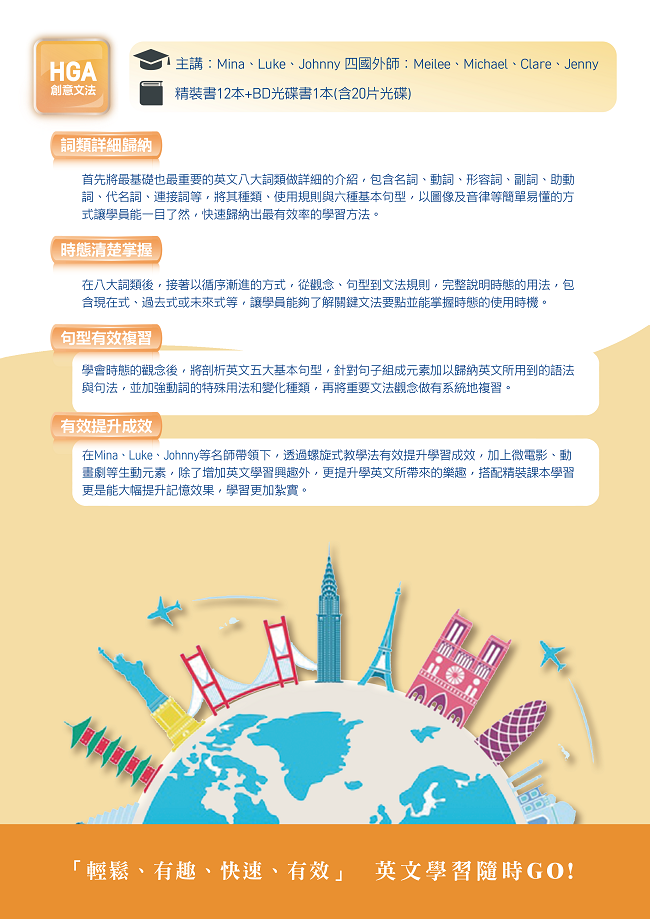 英文宅即通-火車旋轉框系列HGA